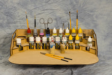 Load image into Gallery viewer, Painting Station Fully Assembled - 26mm, For Vallejo and Army Painter Style Dropper Bottles