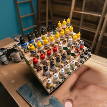 Load image into Gallery viewer, Paint Rack - 26mm, For Vallejo and Army Painter Style Dropper Bottles