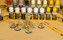 Load image into Gallery viewer, Painting Station Fully Assembled - 26mm, For Vallejo and Army Painter Style Dropper Bottles
