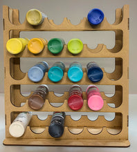 Load image into Gallery viewer, Vertical Paint Rack For 2oz Craft Paints - 36mm Diameter Bottles
