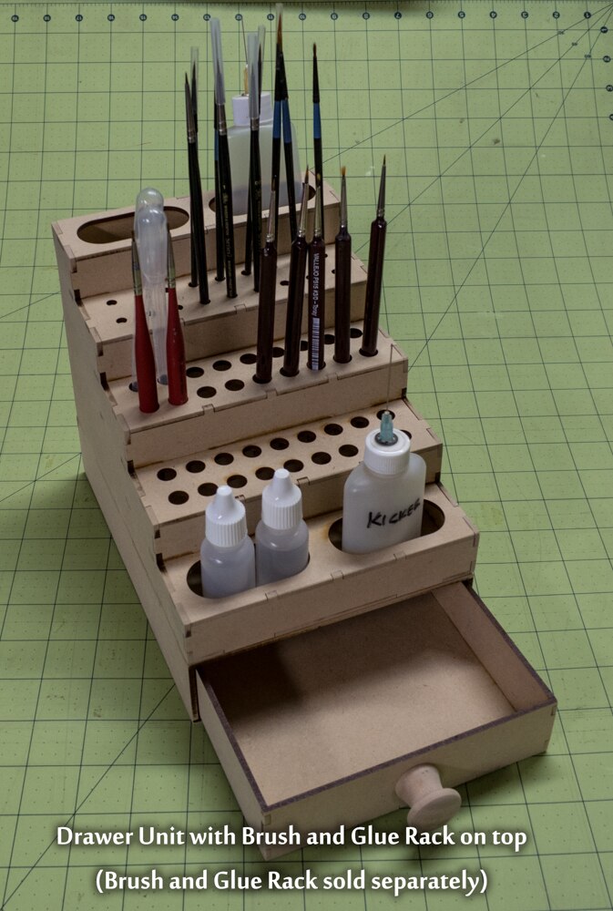 Drawer Add-On For Paint Brush and Glue Rack