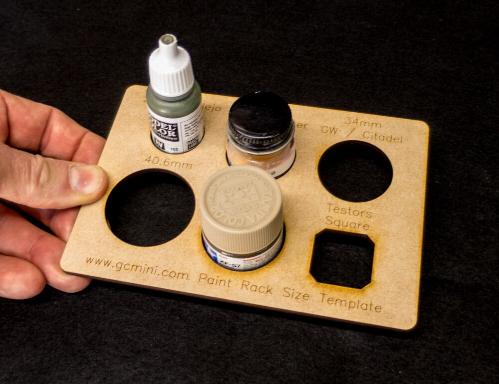 Paint Rack Size Template GameCraft Miniatures