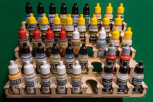 Load image into Gallery viewer, Paint Rack - 26mm, For Vallejo and Army Painter Style Dropper Bottles
